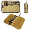 GCFTIFF 2pcs Camping Utensil Bag, Knife Roll Bag,Portable Knives Pouch,Canvas