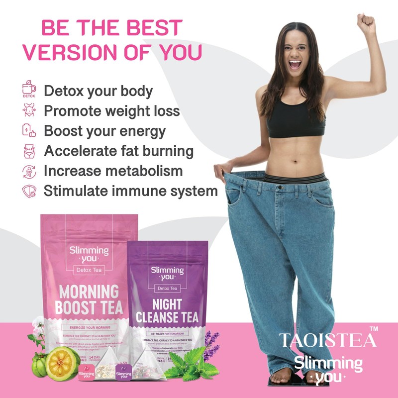Detox Tea Morning Boost Tea (2 Pack), All Natural Herbal