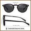 CARFIA Women's Retro Sunglasses Polarised Round High Quality with 100%