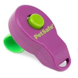 PetSafe Clik-R Training Tool - Positive Behavior Reinforcement - Ergonomic Design - Compact Finger Band - Daily Training Accessory - Clicker for Dogs & Cats - Purple