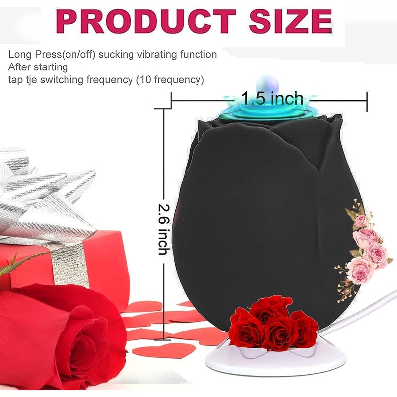 2026 New Red Roses Flower Toy for Women, Whisper-Quiet &