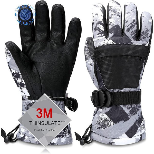 Ski Gloves, Warmest Waterproof and Breathable Snow Gloves for Cold