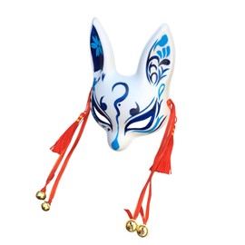 [§podresumYuzu Yuzu no Katsu] Rabbit Fox Mask Traditional Japanese Style Cosplay Rabbit Fox Kabuki Kamen Kimono Costume Accessory Room Decoration