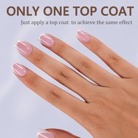 Misssix Uñas francesas a presión, 150 unidades, cortas y cuadradas, uñas postizas de gel suaves en rosa y blanco, kit de inicio X-BASIC para manicura,