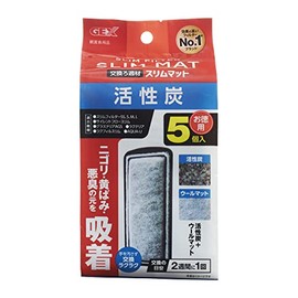 GEX AQUA FILTER ACTIVATED CARBON SLIM MATS 5 Pack Replacement Filtration Material Slim Filter Silent Flow Slim