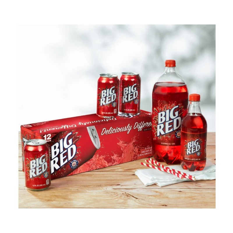Big Red Soda Pop, 7.5 fl oz, 10 Pack Cans