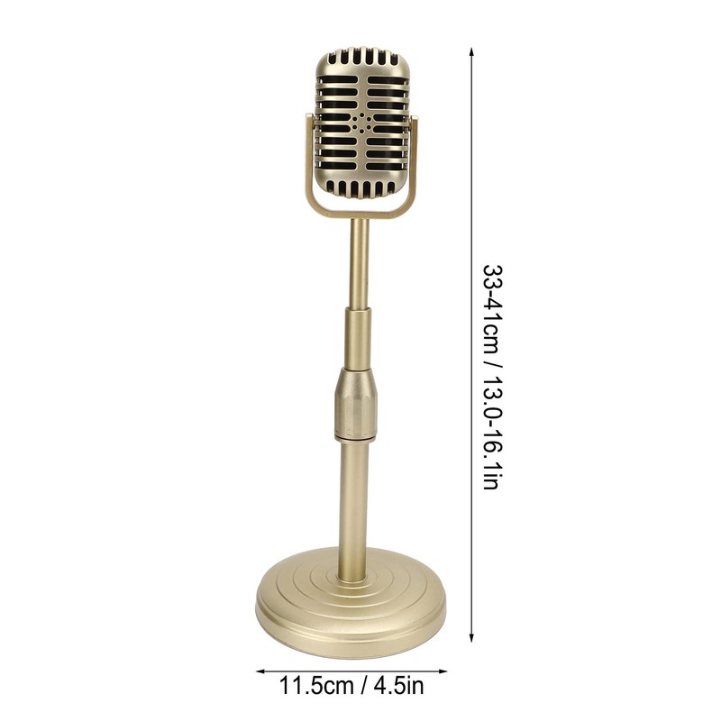 Microphone Prop, Vintage Simulation Old Fashioned Microphone Model with Stable