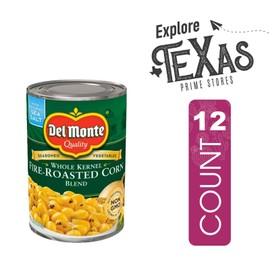 Del Monte - Lavinia Essentials Bundle: Corn 12- Pack of Fire-Roasted Corn Whole Kernel Canned Vegetables 14.75 oz Can + 1 Utility Prop