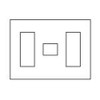 Panasonic Cosmo Series Wide 21 WTF8077W for 7 Outlet Plates, 3 Cos + 1 + 3 Co., White