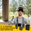 Post Base Protectors,Adjustable(Range 3.3-6 in) Protects Wood Post for Decks,Wood