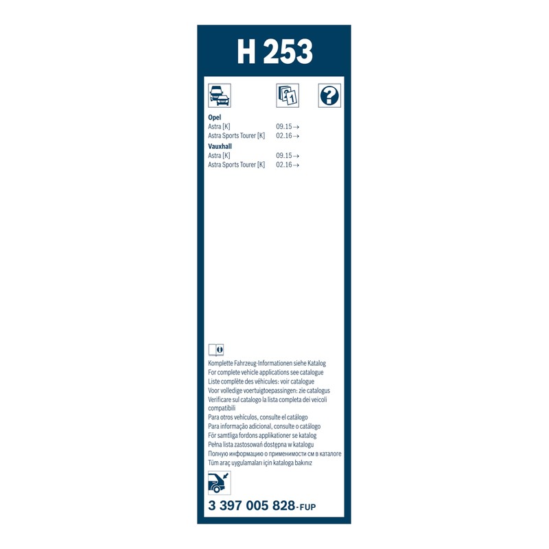 BOSCH H253 OE Specialty Rear Wiper Blade; 10" - Single