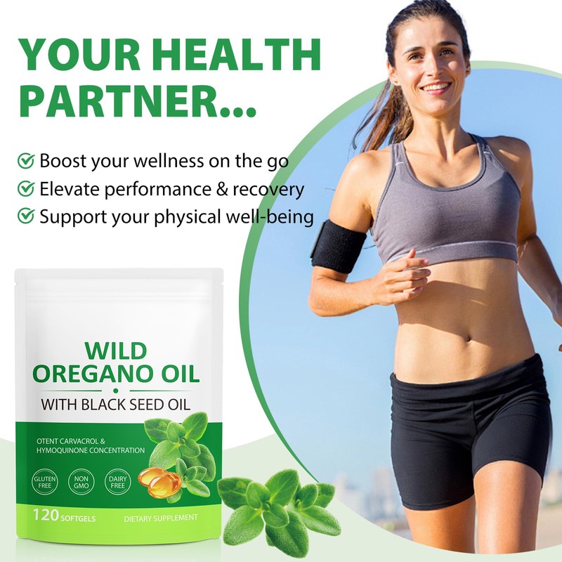 Wild Oregano Oil Softgels with Black Seed Oil - 6,000mg