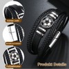 QKEPCY Boys Football Bracelet Multi Leather Magnetic Closure Fashionable Design