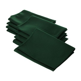 LA Linen Poplin Napkin, Polyester, Hunter Green, 18 x 18-inch, Pack of 10