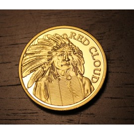 Red Cloud 2010 1/2 Ounce 100 Mills 24 Karat Gold Collector Round Free Shipping!!