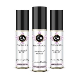 CA Perfume Impression of Heart for Women Eau De Parfum Floral Scent Long Lasting Perfumes for Women Travel Size TSA Ready for Day and Night Wear 0.33 Fl Oz 10ml (Pack of 3)