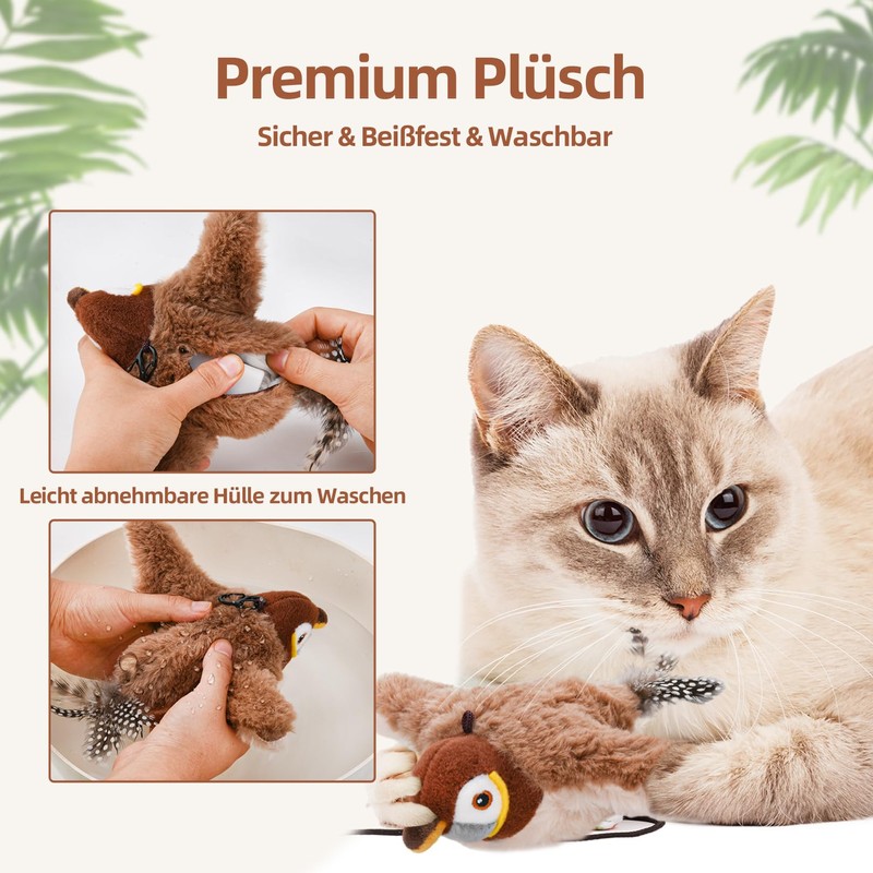 LIFLIX Cat Toy Bird with Cat Minezes, Sparrows
