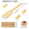 LECEHIVO 60 Sets Bamboo Spatula with Thank You Cards and