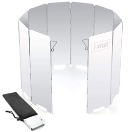Windscreen, Large Wind Block, Windproof, Reflector, Aluminum, Foldable, Reinforced Version, Extended Version, Lightweight, Storage Bag Included, Fixed Pin Included, For Camping, BBQs, Mountain