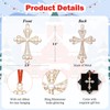 FurniGift Cross Christian Christmas Ornament 2025 - Metal Pearl Cross