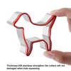 Dog Cookie Cutters Set, 3 Pieces Dog Bone Biscuit Cutters,