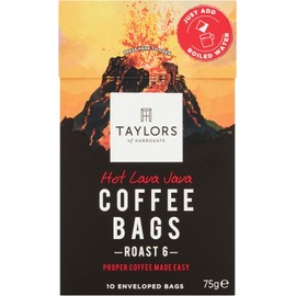 Taylors of Harrogate Hot Lava Java Coffee Bags 10 Enveloped Bags, 75g