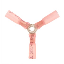 MVP 25 Heat Shrink 3 Way Wye Y Wire Terminal Splice Connectors Red 18-22 AWG