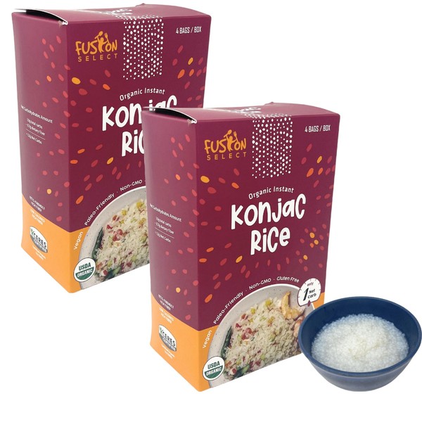 Fusion Select 8 Packs Organic Konjac Noodles - Shirataki Rice