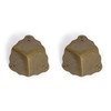 Hardware Philosophy Rounded Three Sided Brass Corner Hardware 2" -