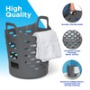 Clorox Flexible Laundry Basket - Plastic Hamper for Clothes, Bedroom,