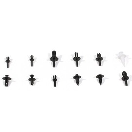 INEEDUP Car Retainer Clips Fastener Rivet - Black/White Nylon Car Bumper Retainer-Pushtype Car Clips for GM,For Toyota,for Honda,For Ford