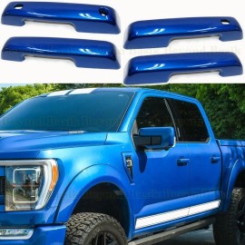 Torox 2022-24 2025 Ford F150 Crew Door Handle COVERS w/2 Smart Keyholes B3 ATLAS BLUE