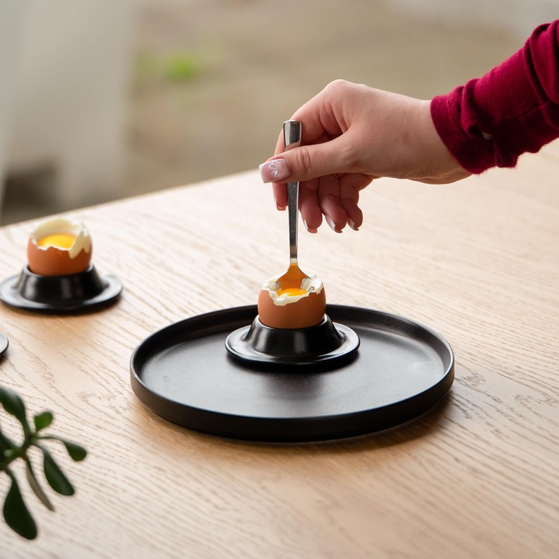 MIAMIO – Egg Cups 4-Piece Ceramic Set, Stoneware Egg Cups