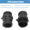 Anxingo 2Pcs F-100 1" NPT Camlock Coupling Kit, Polypropylene Cam