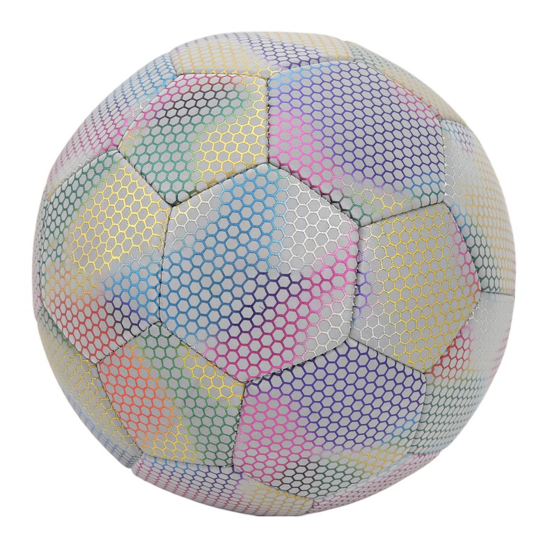 Soccer Ball PU Size 5 Light Color Reflective Glowing Soccer