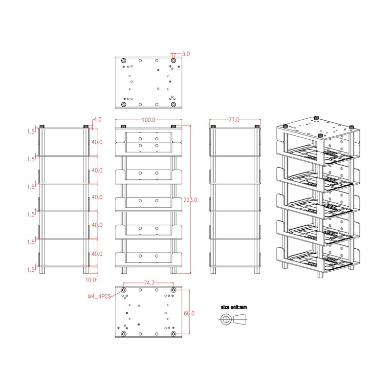 Semi-Enclosed Enclosure Kit for Raspberry Pi BeagleBone Arduino UNO Mega