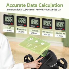 FITKS360 Pedal Exerciser Mini Exercise Bike for Leg and Arm Light Intensity Indoor Workout