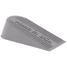 Large Big Rubber Door Stopper Made in USA - Door Stop Wedge for Carpet, Tile, Concrete Floor, Tall Door Stoppers for Bottom of Door - Heavy Duty for Commercial & Home - 6.5 x 2.75 x 1.9 Inches - Gray