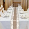 Newwiee 6 Pack Plastic Table Runner 14 x 108 Inch