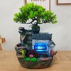 Water Fountains Indoor Tabletop Fountain Waterfall w/LED Lights Desktop Relaxation