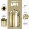 Utopia Kitchen Compost Bin with Lid and 1.3 Gallon Compose