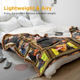 Doberman Blanket, Doberman Gifts for Women Men, Cozy Fuzzy Soft Throw Blanket for Couch Bed Sofa, Warm Flannel Fleece Blanket Throw Size 50" X 60", Lightweight Plush Travel Blankets and Throws