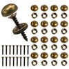 Brass Decorative Screws with Caps, 16 Pcs Wood Screws for
