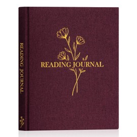 Lanpn Reading Journal for Book Lovers Readers - Linen Hardcover Reading Log Book with 52 Book Reviews - Book Tracker Journal Reading Notebook Bookish Gifts, 23.6 x 19.5 cm, 158 Pages (Purple)