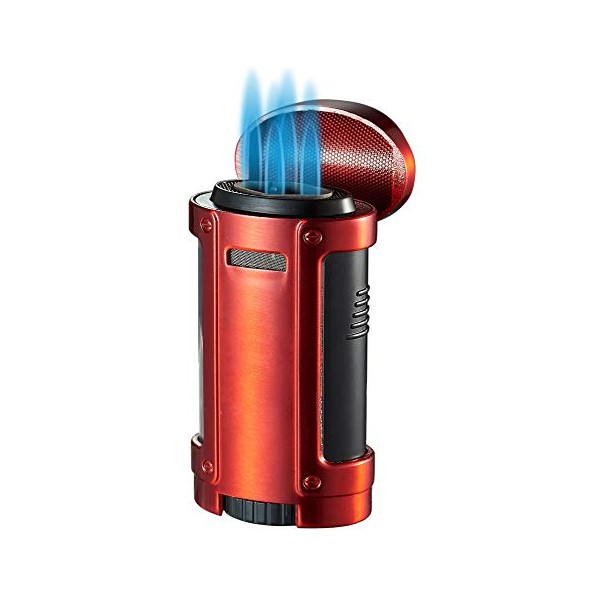 Visol Rhino Quad Torch Flame Cigar Lighter (Red)