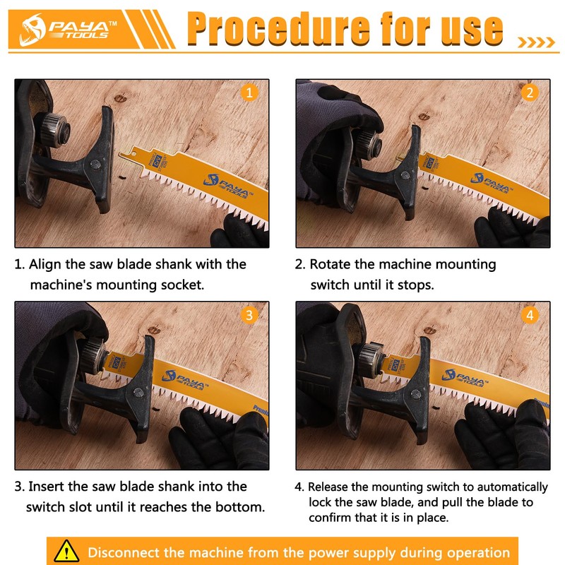 PAYA TOOLS 15 Inch 6TPI Japanese Teeth Reciprocating Saw Blade,