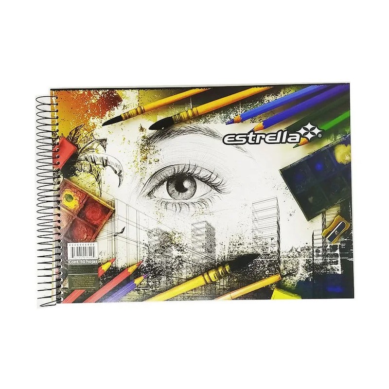 Cuaderno De Dibujo Estrella Con China 50 Hojas 1 Pzs