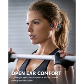 SANOTO Bone Conduction Open Ear Headphones BT Sport Bone Conduction Wireless IPX7 Waterproof Sweatproof Sports Headphones for Runners Bicycle Cycling Fitness