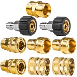 WOJET Pressure Washer Adapter Set, Quick Disconnect Kit, M22 Swivel to 3/8'' Quick Connect, 3/4" to Quick Release, M22 to M22 Convert
