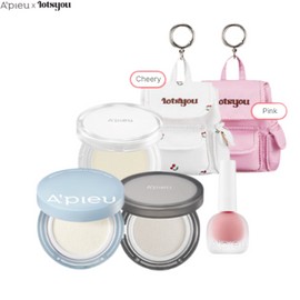 A'PIEU Juicy Pang Water Blusher + Water Lock Finisher + Lotsyou Keyring Set 3items [Limited], Blusher#$%Finisher & Keyring:PK02-Water Lock Finisher Original + Backpack Keyring (Pink)